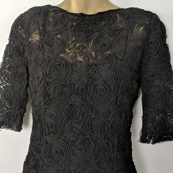 Rachel Roy black floral lace open back dress - Picture 3 of 8